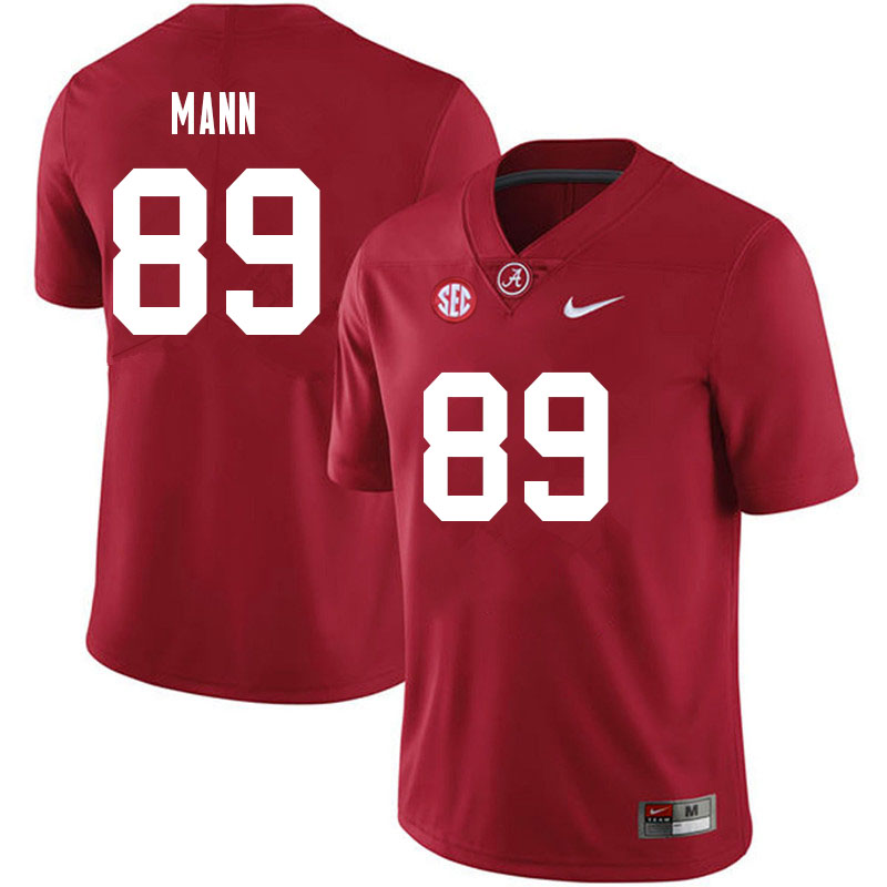 Men's Alabama Crimson Tide Kyle Mann #89 2021 Black College Stitched Football Jersey 23GO071DI